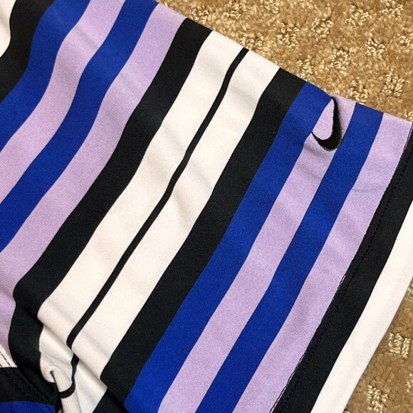 Nike Golf Dri-Fit Polo Shirt Mens Size M Short Sleeve Logo Purple Black White - Picture 2 of 9